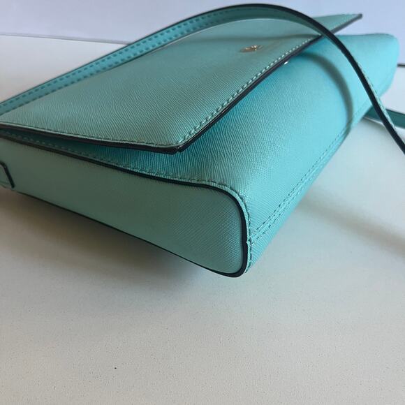 KATE SPADE Charlotte Street Alex Leather Crossbody, Blue Aqua - Picture 9 of 13